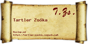 Tartler Zsóka névjegykártya